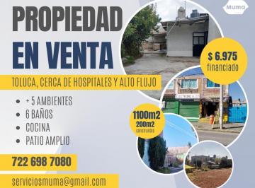 Edificio · 1100m² · 4 Recámaras · 100 Estacionamientos · Departamentos y Locales en Toluca, con Alta Afluencia Vehicular