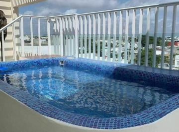 Departamento · 130m² · 3 Recámaras · 1 Estacionamiento · Renta Penthouse 3 Recs Vista Al Mar Playa del Carmen Centro Jacuzzi Priivado