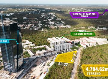 Terreno / Lote , Mérida · Terreno de 4,784.m² en Esquina Zona Rascacielos Temozon Norte, Mérida