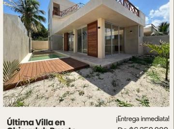 Casa · 171m² · 4 Recámaras · 3 Estacionamientos · Ultima Villa a 300 m del Mar en Venta Merida Chicxulub (Gvc - 2421)
