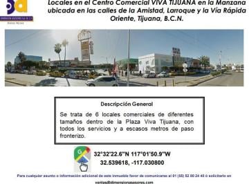 Local en centro comercial , Tijuana · Se Venden 6 Locales Comerciales / Derechos Litigiosos