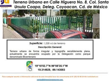 Terreno / Lote , Coyoacán · Se Vende Terreno Urbano / Derechos Litigiosos