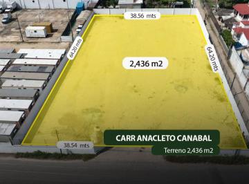 Terreno / Lote , Villahermosa · Terreno en Venta Sup. 2,436 m², Carr. Anacleto Canabal F - 654