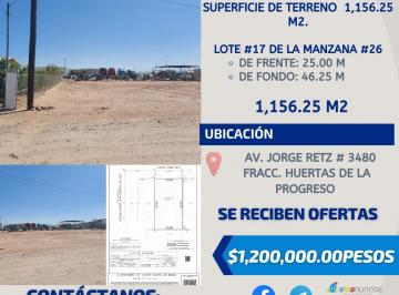 Terreno comercial , Mexicali · Terreno en Venta Huertas D Ela Progreso, Mexicali Baja California
