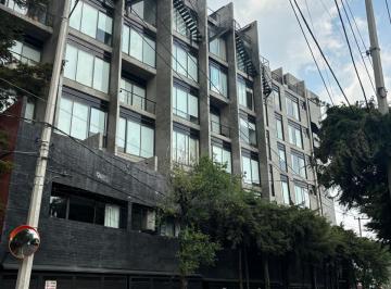 Departamento de 2 habitaciones, Cuajimalpa de Morelos · Penthouse Minimalista de Tres Pisos con Terraza y Vista Al Bosque