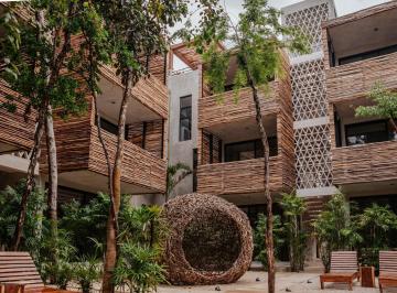 Departamento · 55m² · 1 Recámara · 1 Estacionamiento · Departamento Amueblado en Venta en Tulum en Condominio Sukha Ideal Para Inversión