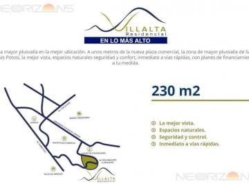 Terreno / Lote · 230m² · Vistas Panorámicas Terreno en Residencial Villalta | Desarrollos del Pedregal Slp