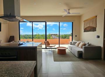 Sala · PH Amueblado 1 Recámara con Terraza Privada | Aldea Savia, Tulum