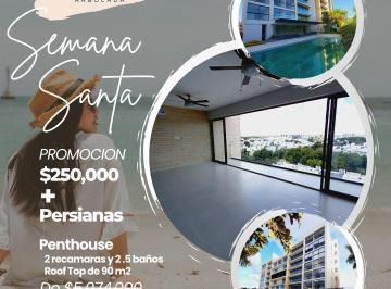Departamento · 214m² · 2 Recámaras · 2 Estacionamientos · Departamento Penthouse en Venta, 3 Recámaras, Arbolada Cumbres, Av Hayacán, Cancún