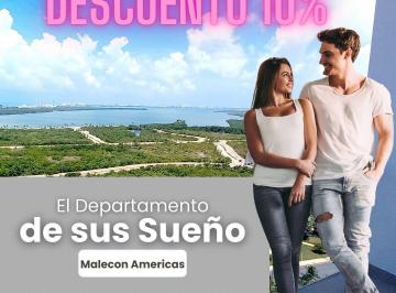 Departamento · 99m² · 2 Recámaras · 2 Estacionamientos · Departamento en Venta, 2 Recámaras, Nivel 6 4, Malecón Américas, Av Bonampak, Cancún