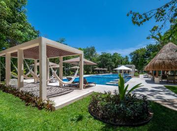 alberca · Puerto Morelos | Departamento Listo Para Rentar en Airbnb + Terraza y Jardín | Alta Plusvalía