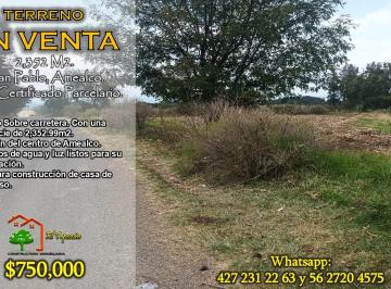 Terreno / Lote , Amealco de Bonfil · San Pablo, Amealco. Terreno en Venta de 2,352 m² Sobre Carretera.