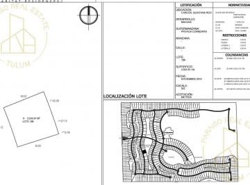 Terreno / Lote · 2500m² · Lote de 2500 m² en Una Privada de Lujo en Francisco un May, Tulum
