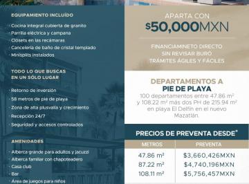 Departamento de 1 habitación, Mazatlán · Departamento en Venta en Zona Dorada, Mazatlán, Sinaloa
