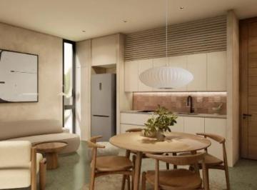 Sala, Comedor y Cocina · Departamento en Venta en Montes de Amé, Mérida