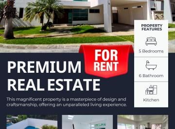 Casa · 500m² · 4 Recámaras · 6 Estacionamientos · Renta Villa Magna $78 Mil, Cancun, 4 Recamaras