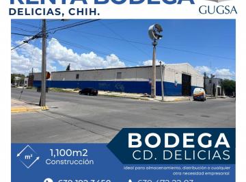 Bodega comercial · 1100m² · Galpón - Delicias
