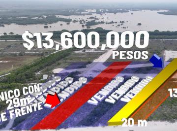 Terreno / Lote · 2600m² · Terrenos de 20 m Frente Al Mar de Sisal, Yucatán