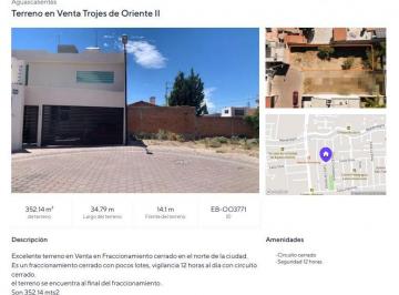 Terreno / Lote , Aguascalientes · Terreno en Venta en Aguascalientes Norte Trojes de Oriente de Lujo