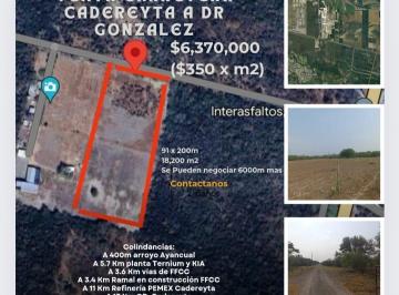 Terreno comercial , Cadereyta Jiménez · Terreno en Cadereyta, Nl