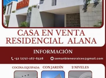 Casa · 221m² · 3 Recámaras · 2 Estacionamientos · Residencial Alana Orizaba, Veracruz