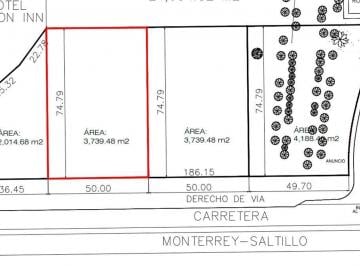 Terreno comercial , Saltillo · Terreno Comercial con Estratégica Ubicación Sobre Carr. Mty - Slw
