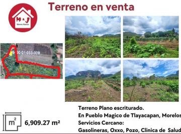 Terreno / Lote · 6909m² · Terreno Plano en Venta, con Vista a La Montaña, en Tlayacapan, Morelos.