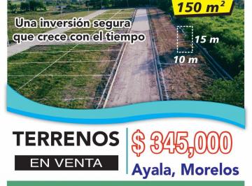 Terreno / Lote , Ayala · Terrenos Para Creditos Cfe Infonavit Bancario Telmex