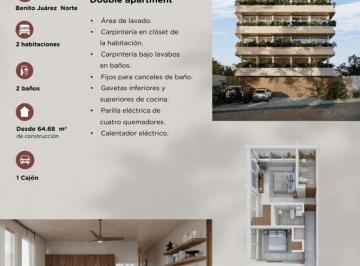 Departamento · 45m² · 1 Recámara · Venta Departamentos en Complejo Bentro, Norte de Mérida