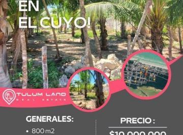 Terreno / Lote · 800m² · 2 Estacionamientos · Terreno en El Cuyo a 2 Cuadras de La Playa