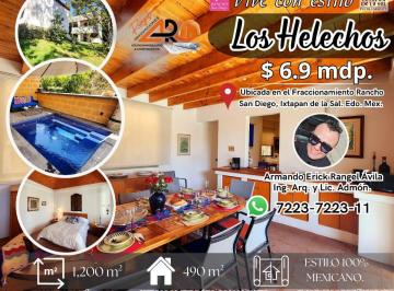 Casa de 5 habitaciones, Ixtapan de la Sal · Casa Helechos Venta: Palapa, Jacuzzi, Enorme Jardín. Amueblada y Equipada en Lugar Seguro. Visítala.