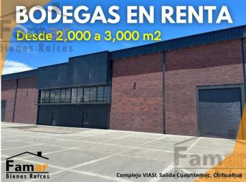 Bodega comercial · 3000m² · 6 Estacionamientos · Bodega en Renta en Complejo Viasi Chihuahua