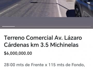 Terreno comercial , Celaya · Vendo Terreno Comercial Av Lazaro Cardenas (Michinelas)
