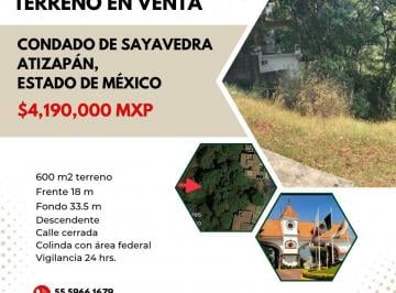 Terreno / Lote , Atizapán de Zaragoza · Se Vende Terreno Condado de Sayavedra, Atizapán, Zona Esmeralda