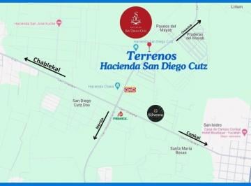 Ubicación · Terreno en Venta en San Diego Cutz, Mérida