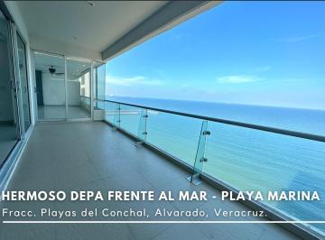 Departamento , Alvarado · En Venta Departamento de Lujo con 3 Recámaras y Espectaculares Vistas Al Golfo de México en Riviera