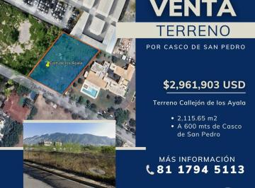 Terreno / Lote , San Pedro Garza García · Terreno por Casco de San Pedro