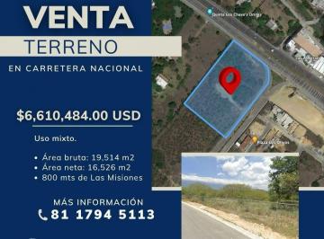 Terreno / Lote , Monterrey · Terreno en Carretera Nacional