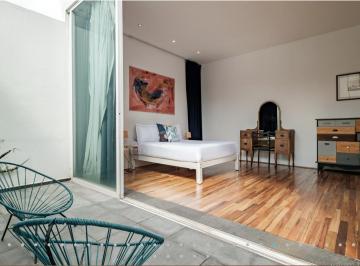 Vista desde el patio · Loft con Piano y Patio en La Roma