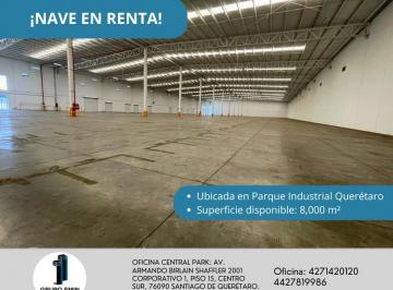Nave industrial , Querétaro · Nave en Renta de 8,000 m² en Parque Industrial Queretaro