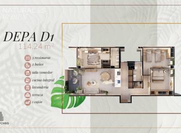 Departamento · 114m² · 3 Recámaras · Departamento en Venta en Vallarta Mod D1 305