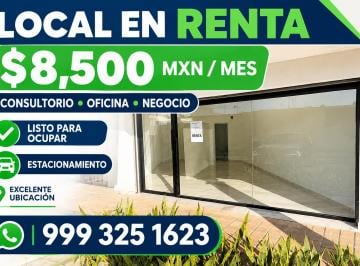 Local comercial de 1 habitación, Mérida · Locales Comerciales - Consultorios - Oficinas. Nuevas Listas por Trabajar!