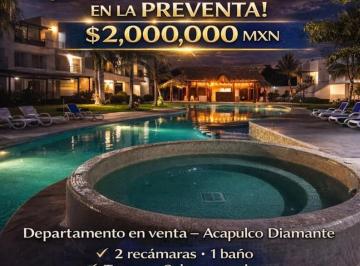 Departamento · 63m² · 2 Recámaras · 1 Estacionamiento · Venta Caracol Diamante Playa Nuevo