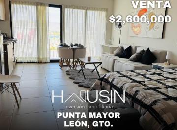 Departamento · 44m² · 1 Recámara · 1 Estacionamiento · Departamento en Venta en Torre Punta Mayor. León, Gto