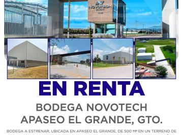 Bodega comercial , Apaseo el Alto · Renta Bodega Novotech Apaseo El Grande, Gto.