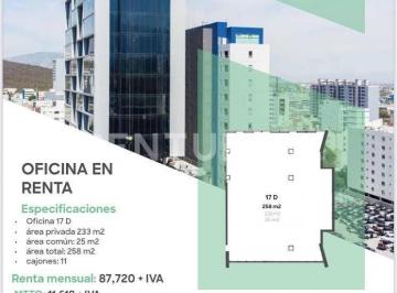 Oficina · 233m² · 11 Estacionamientos · Oficina en Renta en Col. San Jeronimo en Monterrey