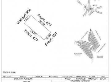 Terreno / Lote · 250m² · Terreno Urbanizado en Venta en Fraccionamiento con Amenidades en Tixkokob