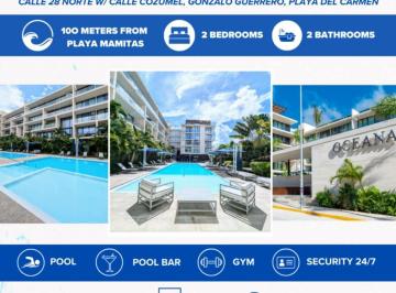 Departamento · 80m² · 2 Recámaras · Hermoso Departamento en Venta Playa del Carmen Centro (Nvd - 1059)