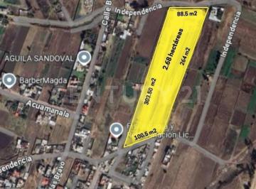 Terreno / Lote · 26814m² · Terreno de 2.68 Hectáreas en Santa Catarina Ayometla