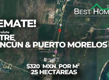 Terreno / Lote · 250000m² · Oportunidad de Inversión 25 Hectáreas Carretera Cancún Puerto Morelos